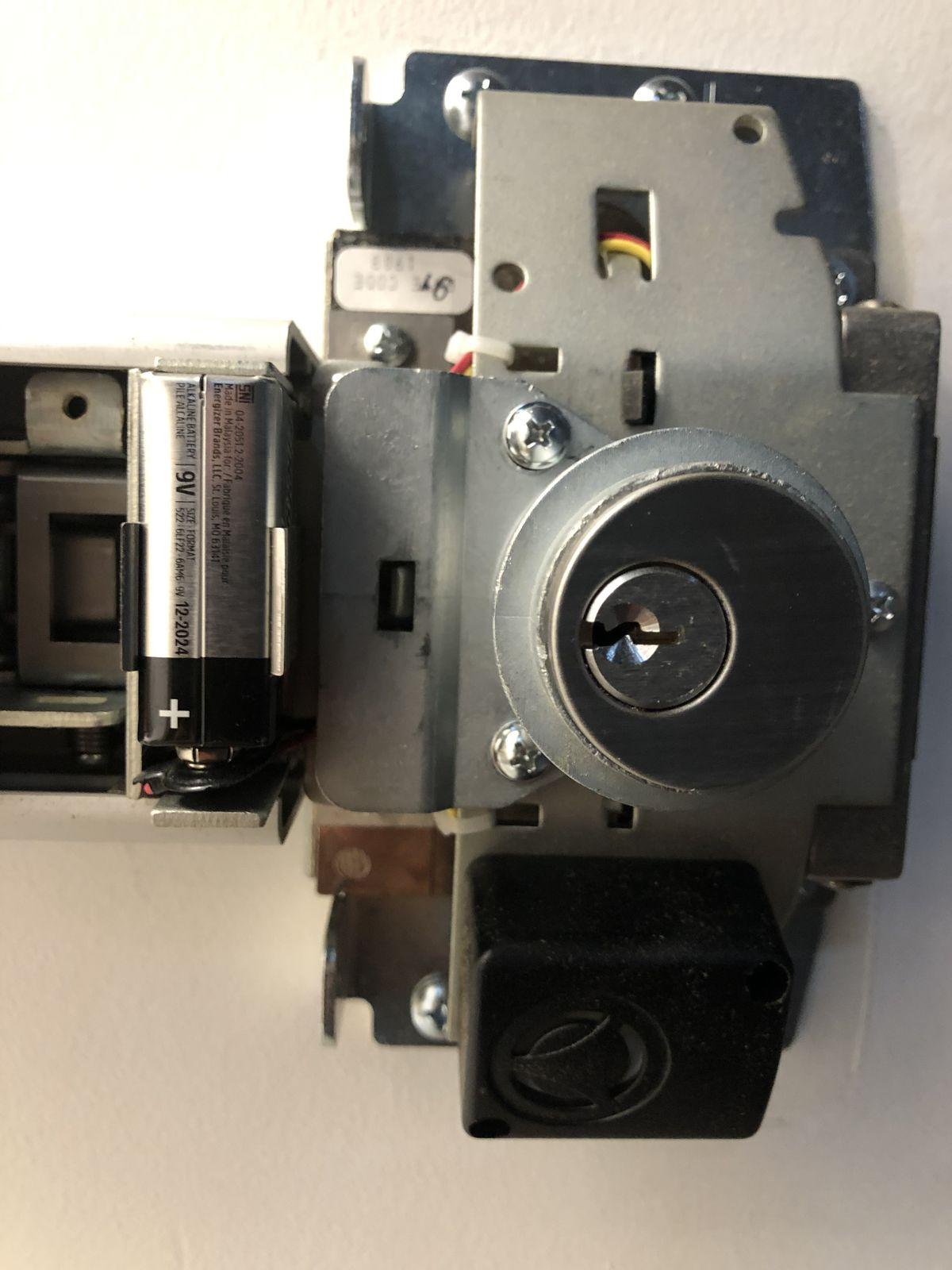 Commercial exit device mechanism and latch hardware during service